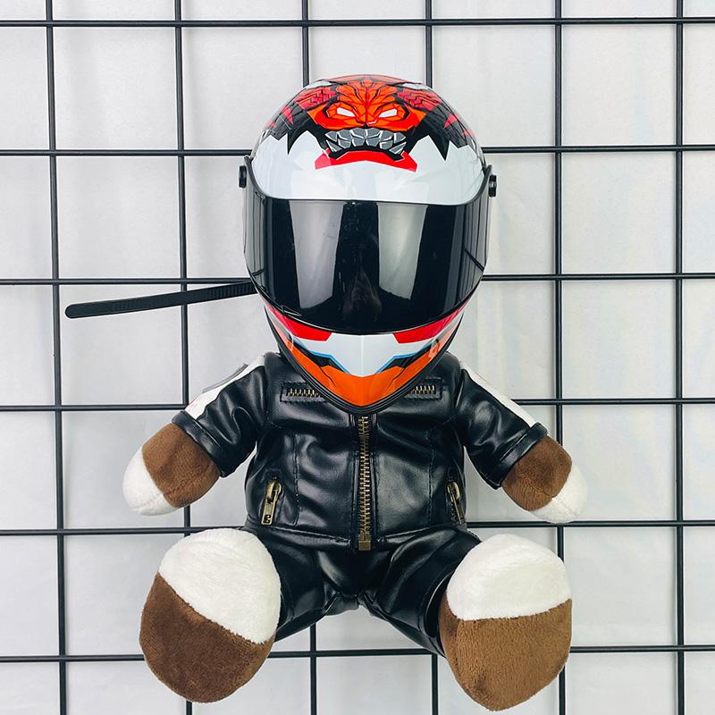 Racing Helmet Small Model Motorcycle Motorcycle Decoration Trunk Pendant Doll Home Decoration Collection Bear Helmet