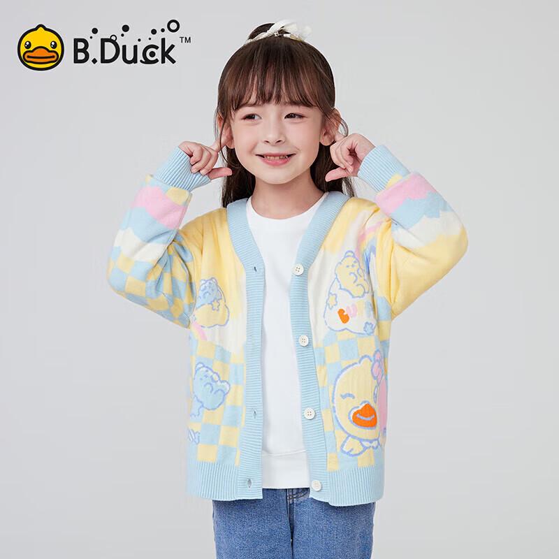 B.Duck Girls' Cartoon Knitted Cardigan Sweater