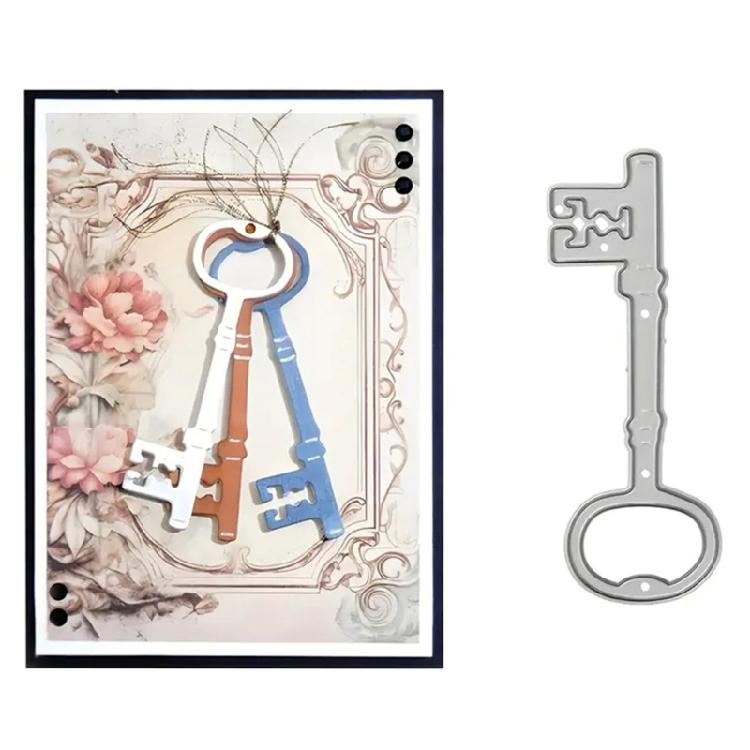 Key Shape Metal Cutting Dies Templates Molds Embossing Stencils Key Die Cuts for Scrapbooking Cards Making Decorations