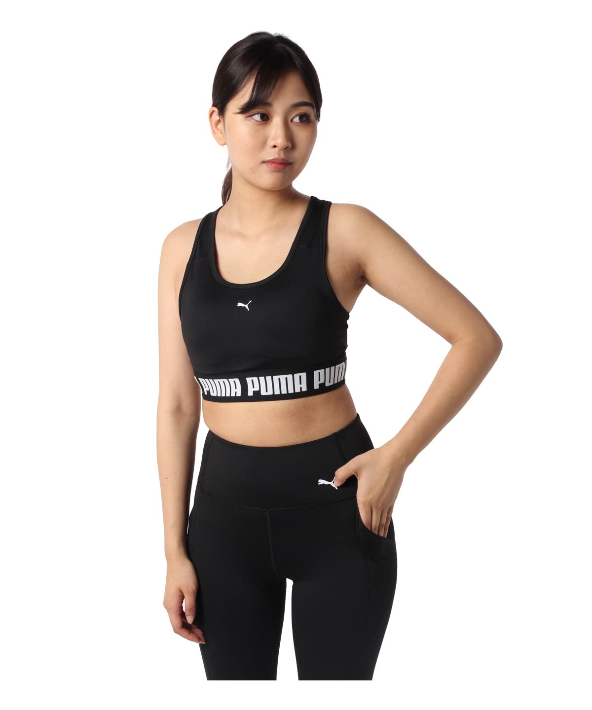 

Training Wear Fitness Gym Exercise MID IMPACT STRONG Bra Top PM 522001 22 Color Black M [PUMA] Women s Fall/Winter (01)