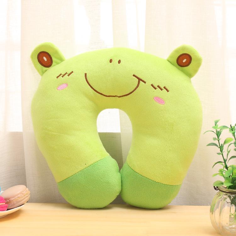 Creativo simpatico animale panda gatto orso peluche a forma di U cuscino cervicale colonna cervicale collo viaggio portatile casa ufficio per bambini adorabile