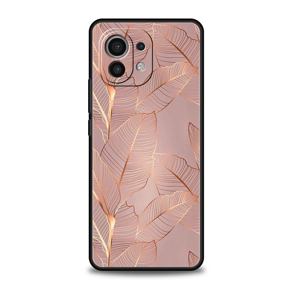 Phone Case For Xiaomi Mi 15 14 13 12 11 Lite 14T 13T 12T 11T Pro Poco X7 X6 X5 X3 Pro F6 F5 F4 Cover Fashion Gold Pink Marble