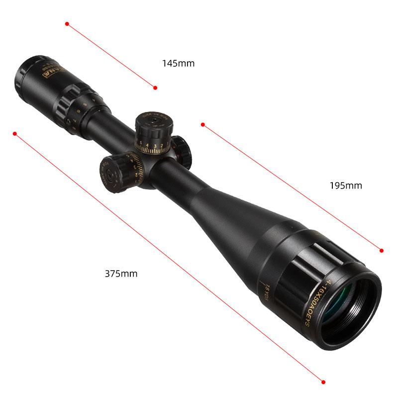 Diana 4-16X50 Aoe Red Green Cross Reticle Hunting Accessories Tactical Optical Sight for Hunting