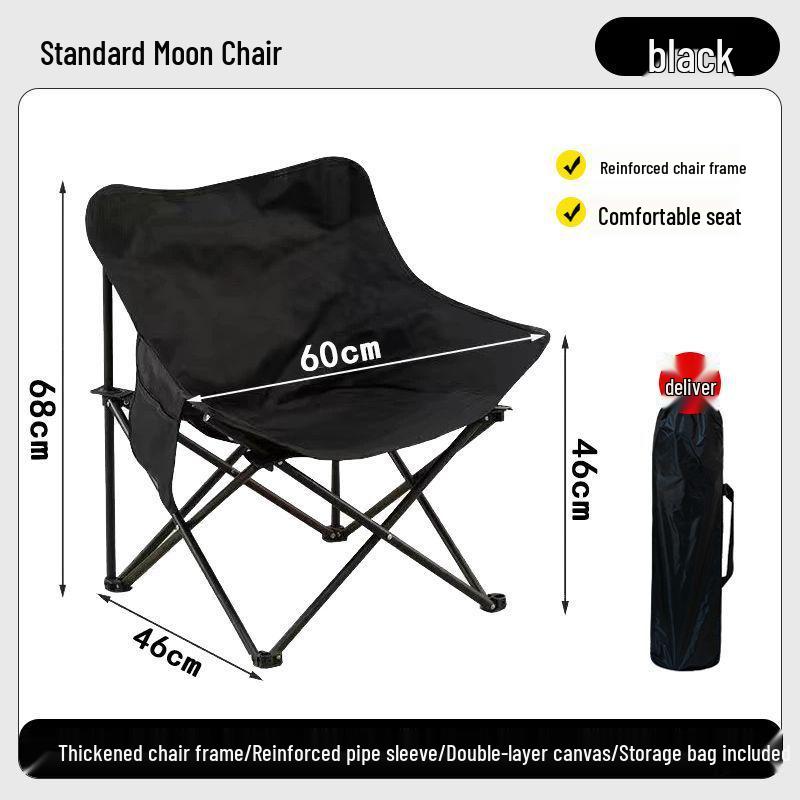 Foldable Moon Chair: Portable, Thickened for Outdoor Camping, Beach Trips, Fishing, and Picnics.