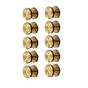 10Pcs Premium Brass Sunflower Screws 10x4x4mm Sturdy Flat Rivets Easy Use Eco Friendly for Belt Harness Nail Book Luggage Craft