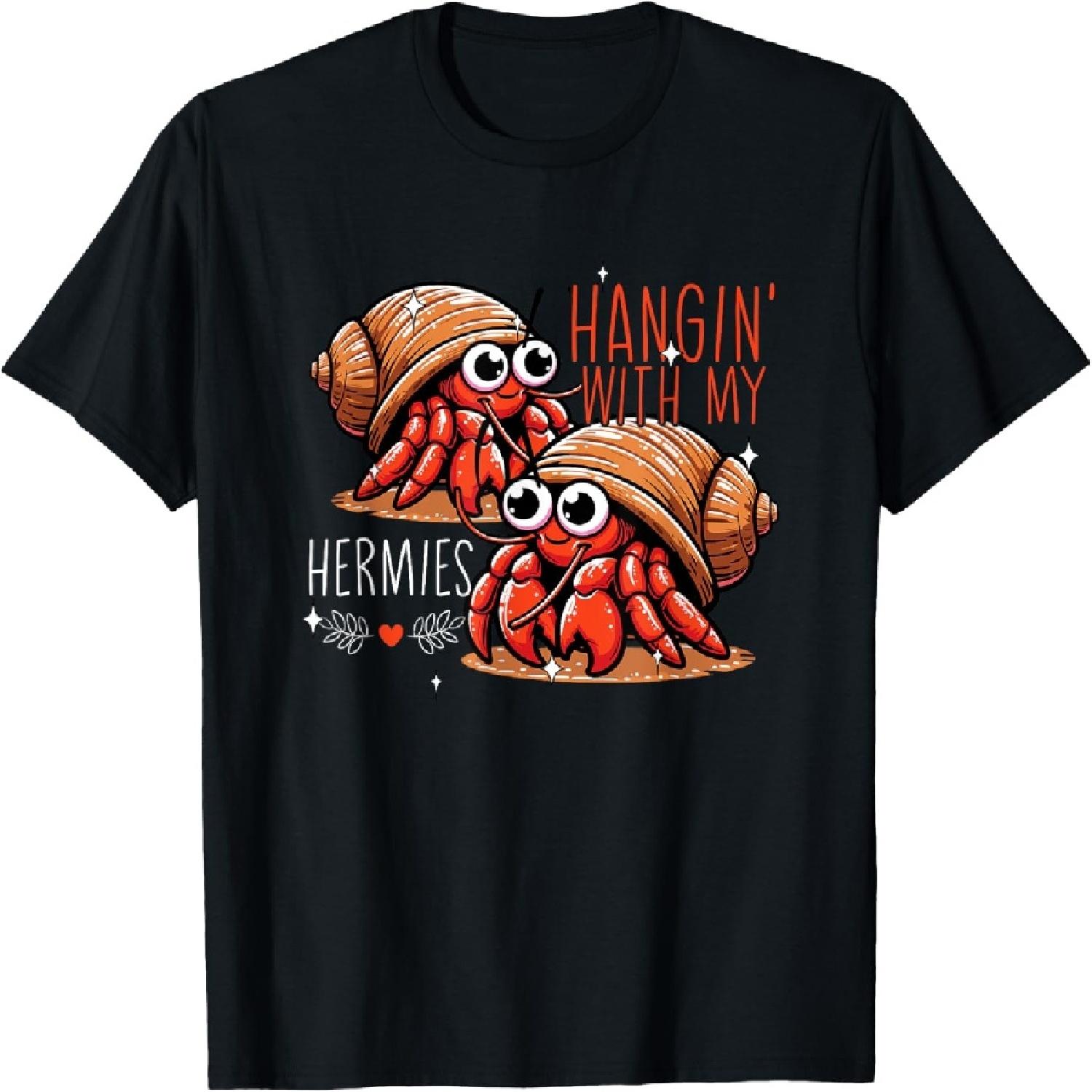 Hanging With My Hermies Hermit Crab Lover Funny Hermit Crab T-Shirt XXXXXL разноцветный