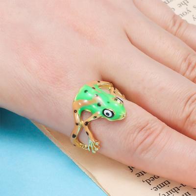 Fashion Originality Tree Frog Ring Opening Cute Adjustable Ring Animal Shape Alloy Jewelry Accessories for Men