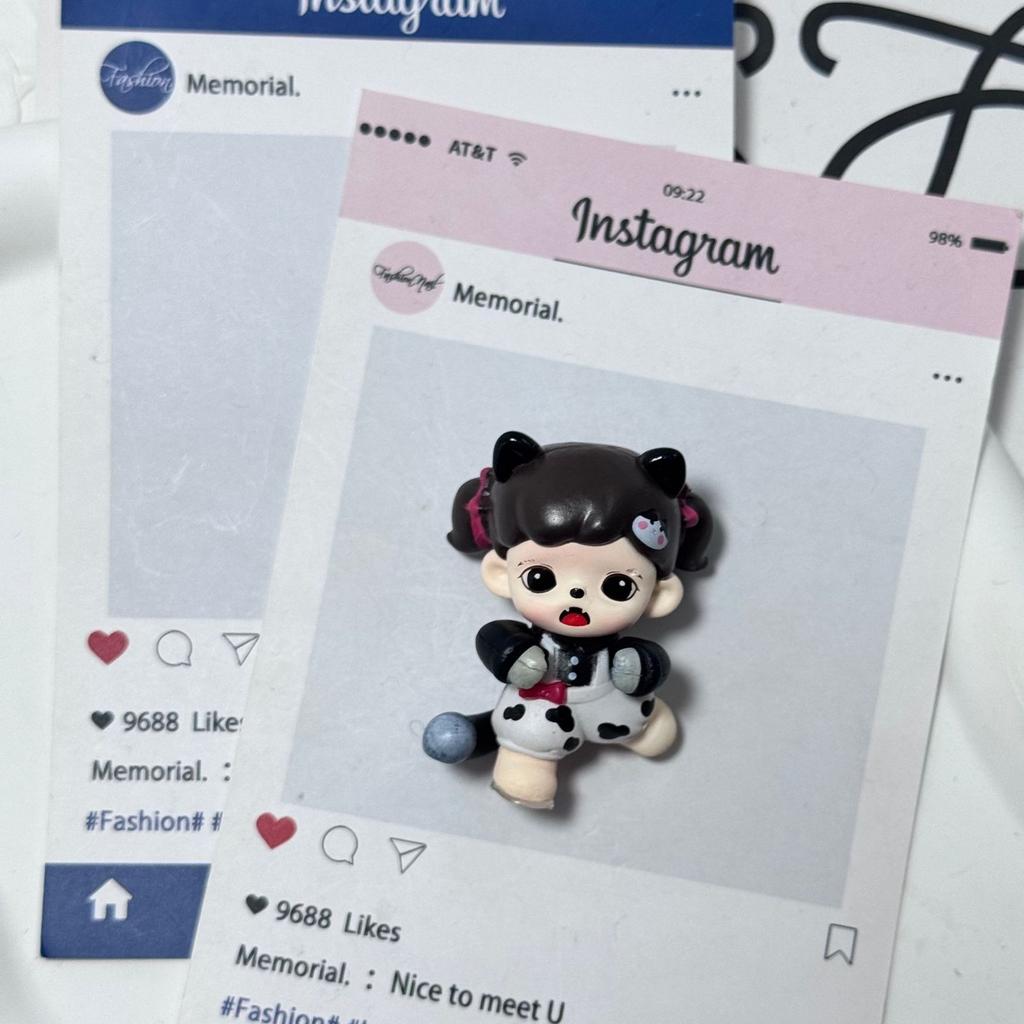 Zoraa Meow Sister Series Blind Bag Derivative Work Creativity Car Ornament Diy Backpack Pendant Mini Figure Toy Collectble Gifts