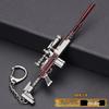 PUBG Peace Elite Chicken Dinner Anime Keychain Alloy Model Gun Toy Pendant