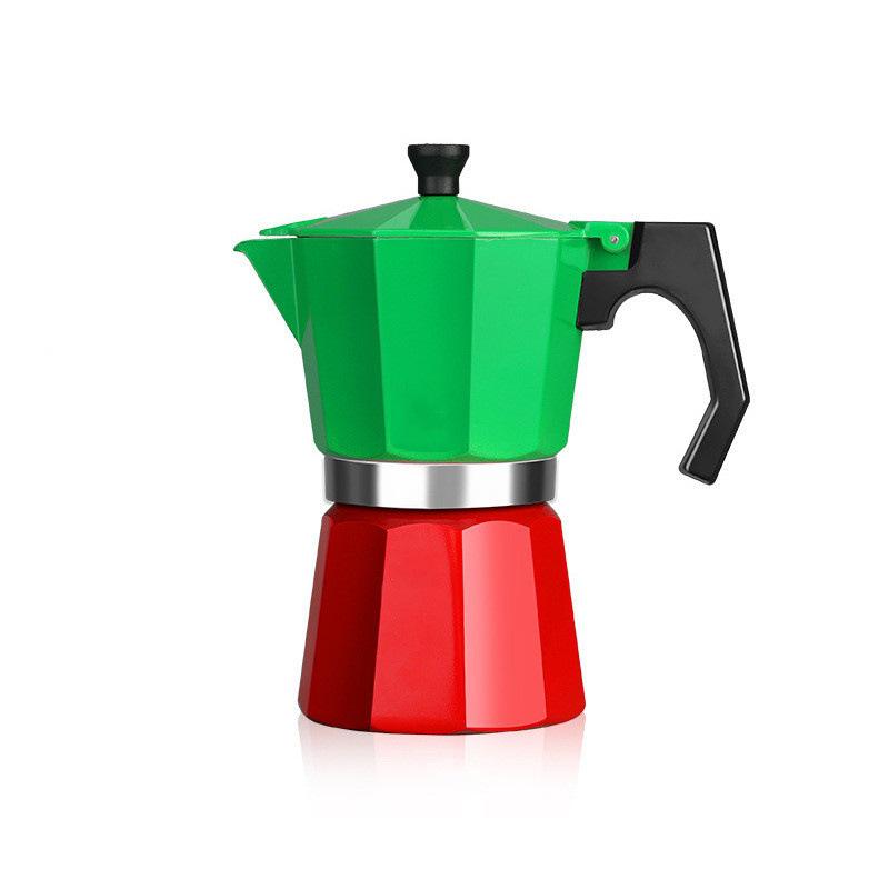 Italian Octagonal Moka Pot: Aluminum Espresso Coffee Maker for Home Use