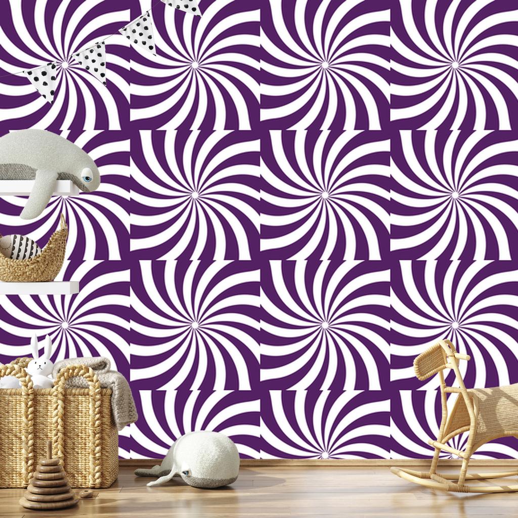 Hippie wallpaper background white and purple for living room and bedroom 50x1000