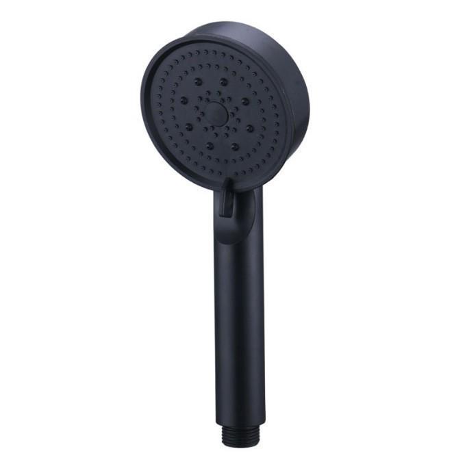 Frosted Black Multi-Function Handheld Shower Head Set with Five-Speed Booster