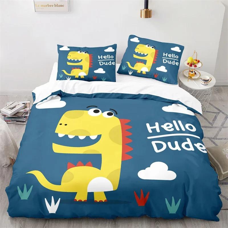 Comforter Cartoon Dinosaur Cute Animal Bedding Set Twin For Kids Boys Girls Decor Microfiber Comforter