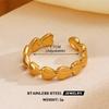 1Pc Stainless Steel Gold Color Rings For Women Waterproof Geometric Open Finger Ring Girls Fashion Daily Jewelry Accessories