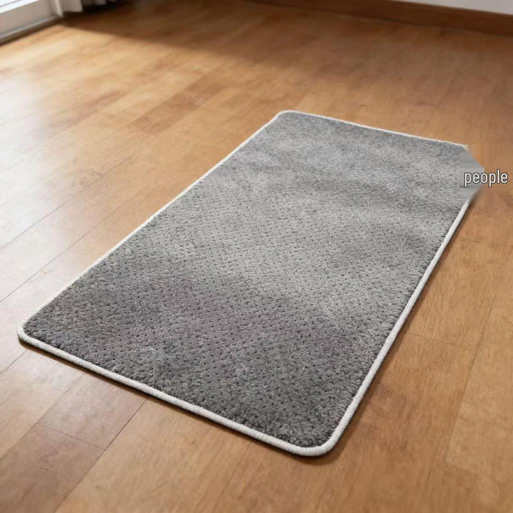 Machine Washable Non-Slip Coral Fleece Rug for Bedside & Bathroom