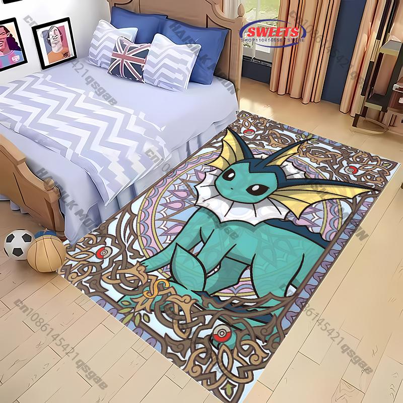 Free Shipping! Various Styles Anime Eevee Evolution Rug,Carpet for Bedroom Living Room Sofa Kids Room All Seasons Decor Mat Gift