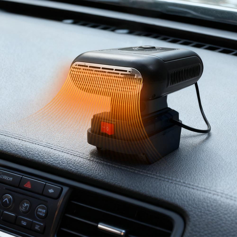 Electric Small Heater Fast Heating 90 Degree Portable Low Noise Battery Heater 2 Temperatures for Office Dorm Home Car V6B3