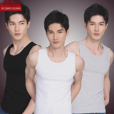 Men's Seamless Slim Fit Ribbed Combed Cotton Tank Top
