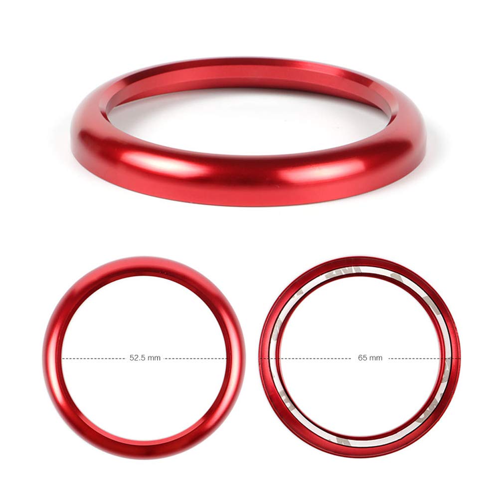 GTINTHEBOX Luxury Matte Red Dashboard Aluminum Emblem Sticker for Porsche