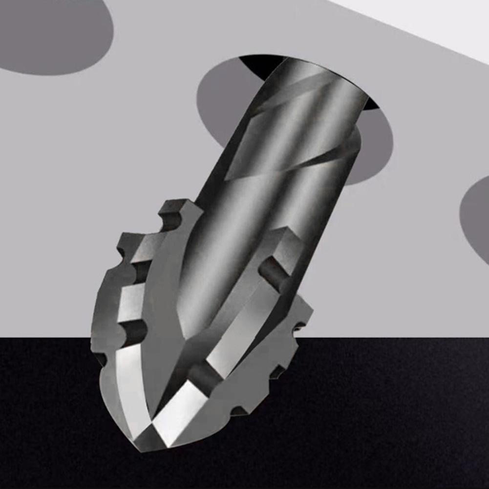 5pcs Four-Flute Eccentric Drill Bits Drilling Tool Glass Tile Punching Tool Hardness Triangle Drill Bit For Glass/Tile/Wood