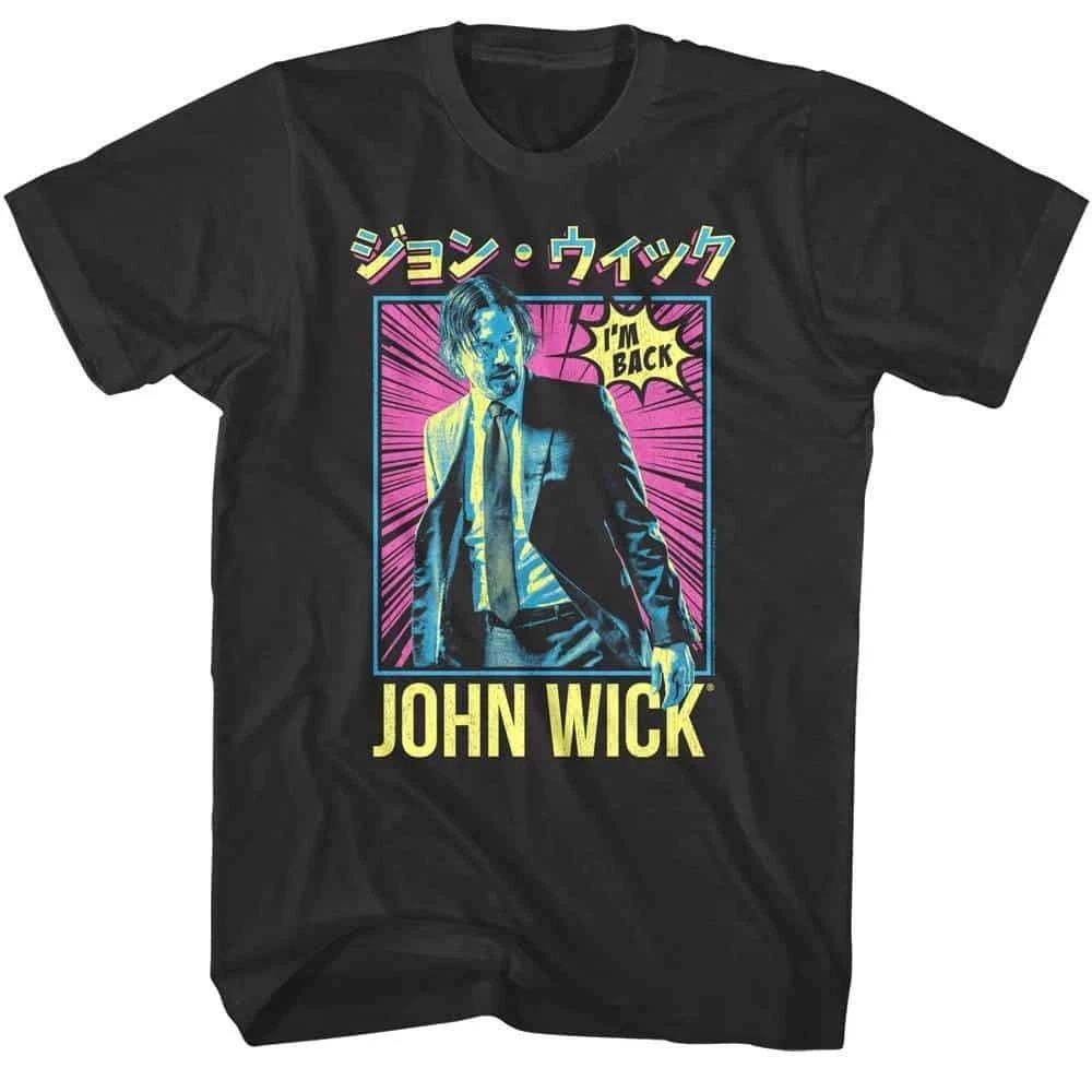 John Wick Neon Manga Comic Men s T Shirt S