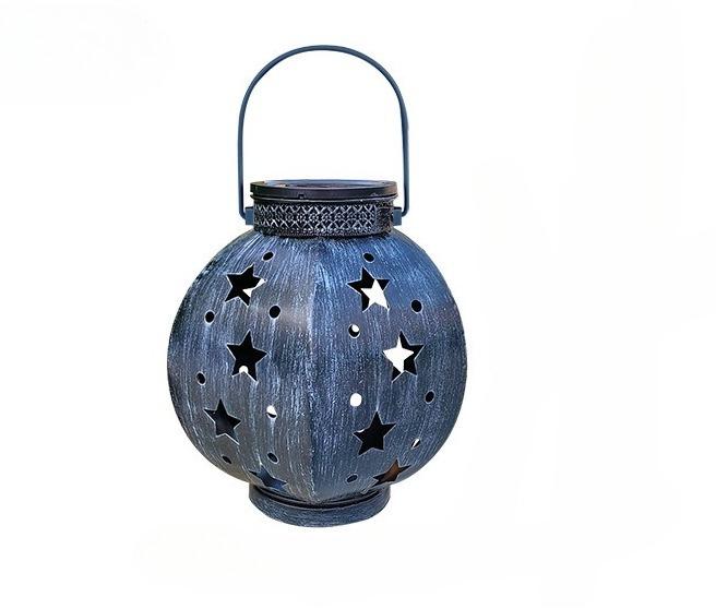 

Garden Star Projector Lamp Hanging Solar Lights Outdoor Hanging Solar Lanterns Retro Solar Lamp with Handle Outside Yard Decor style A