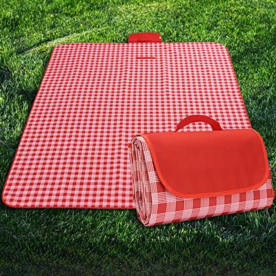 Thickened Picnic Mat, Spring Outing Picnic Mat, Outdoor Waterproof Folding Oxford Cloth Grid Outdoor Outing Moisture-proof Mat Wholesale