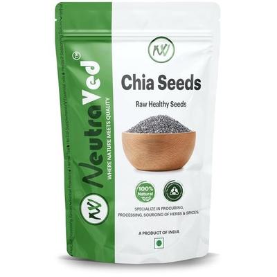 NeutraVed Chia Seeds 250g | Raw & Unpolished Superfood | High Fibre & Plant Protein | Rich In Omega-3 | Gluten-Free, Vegan-Friendly