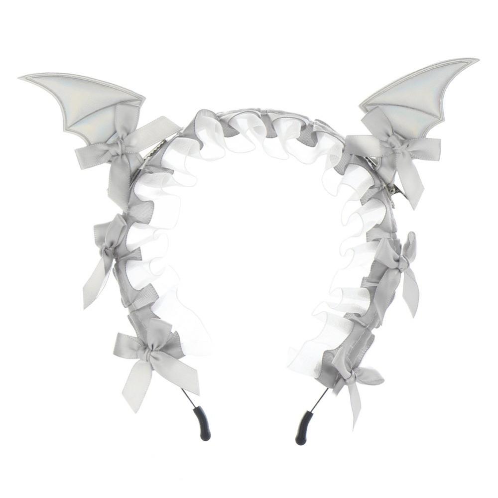 Bow Bat Hair Hoop Punk Gothic Headpiece Hair Band Little Devil Headband  Goth Girls