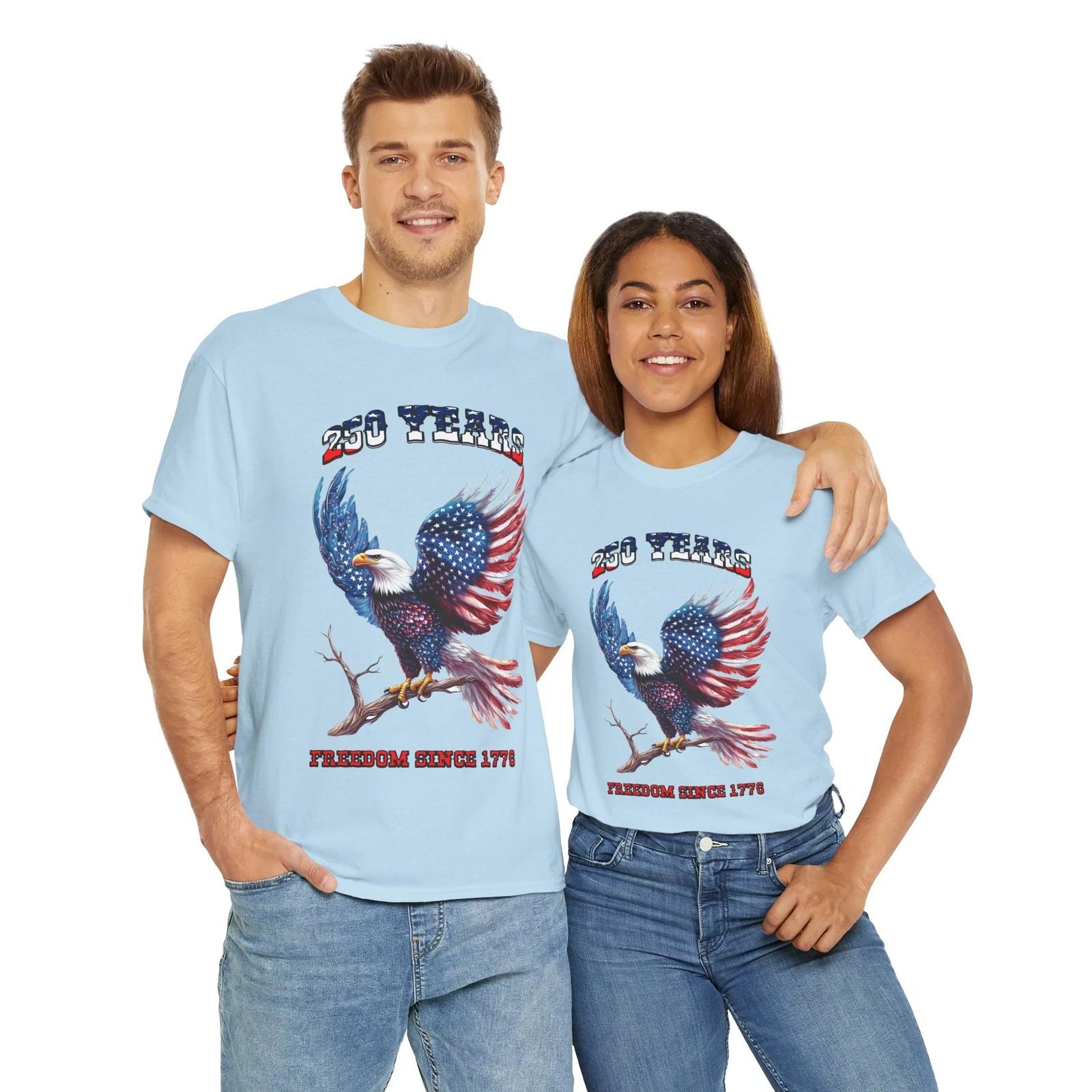 250 Years Freedom since 1776 Patriotic Bald Eagle T-Shirt Amercian First S
