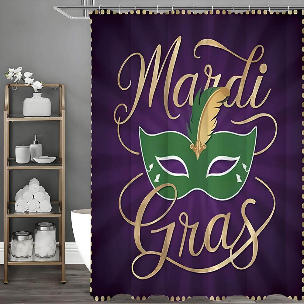 

Маска Марди Гра Занавеска для душа, Декоративная занавеска для душа для ванной комнаты, Водонепроницаемая занавеска для душа с крючками 90*180cm
