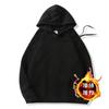 Men S Thick Fleece Lined Hooded Sweatshirt American Street Style