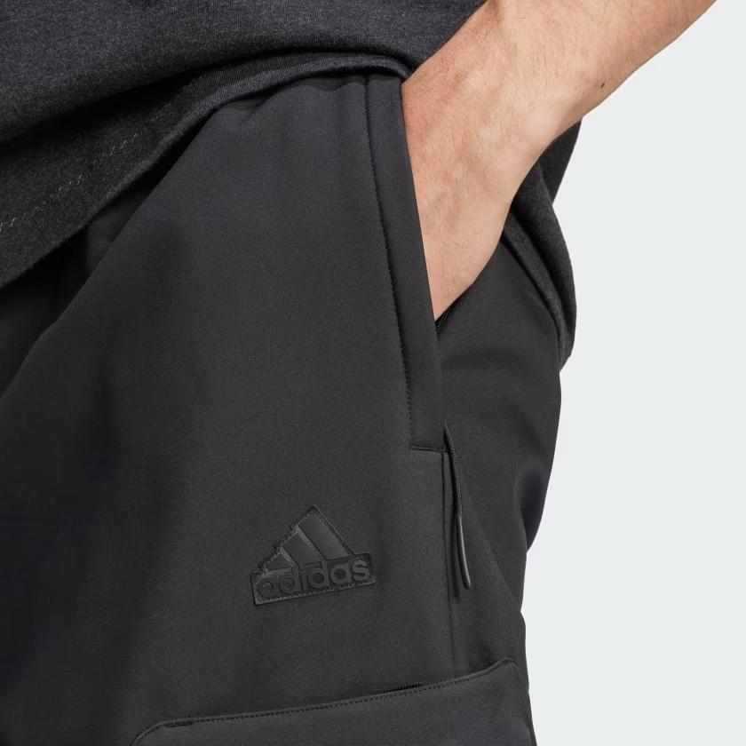 adidas M CE Q4 PR C PT Solid Color Tapered Training Knit Pants Men Bottoms Black IY1494