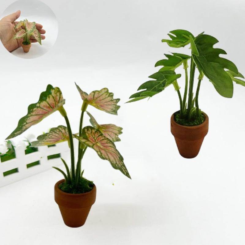 Realistic Greenery Plant Miniature Houseplants Desk Decorations For Home Office Coffee Shop Workspaces Scene Setting