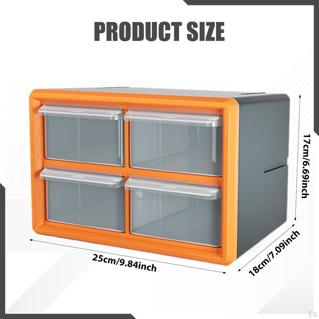 4 Drawer Organizer for Tools And Supplies Storage Box Crafts Office Items