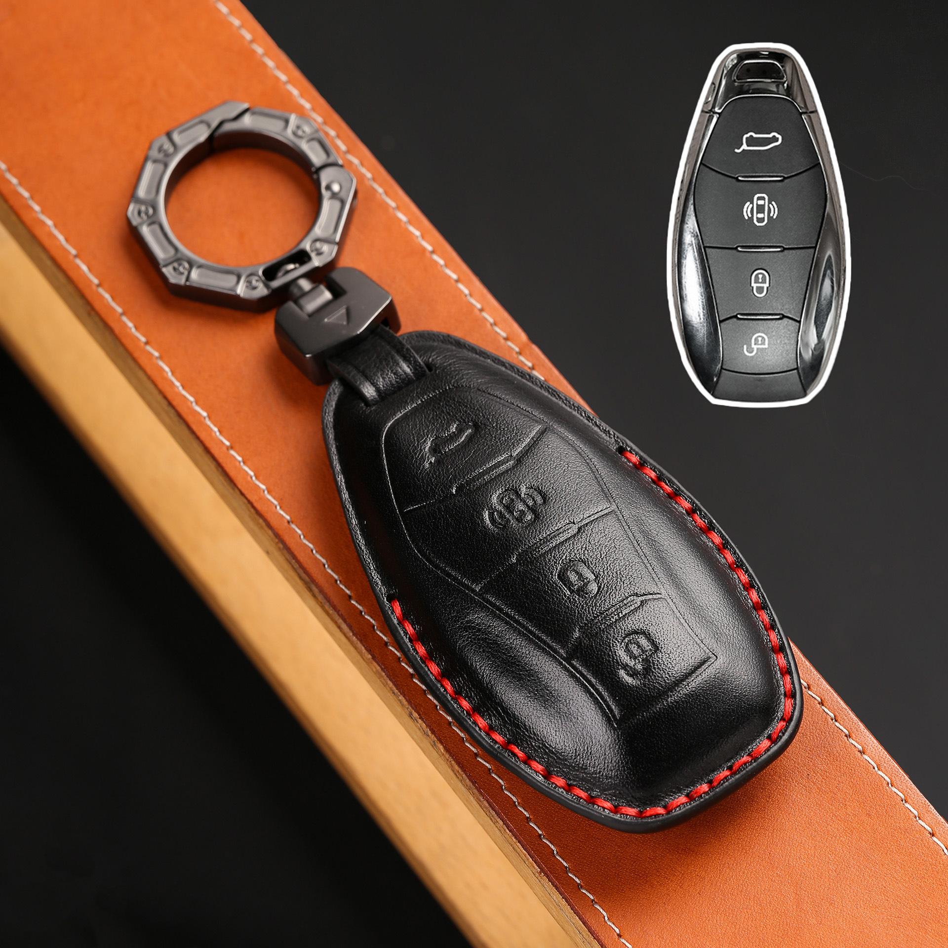 

Применимо к 23 комплектам ключей Hongqi h5 2023 новый h9 автомобиль eqm5 сумки с пряжками высококачественная 2022 коровья кожа чёрный