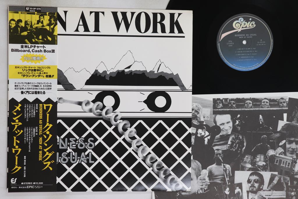 LP Record MEN AT WORK - Business As Usual 253P379 EPIC 1982 Japan Obi Rock Used