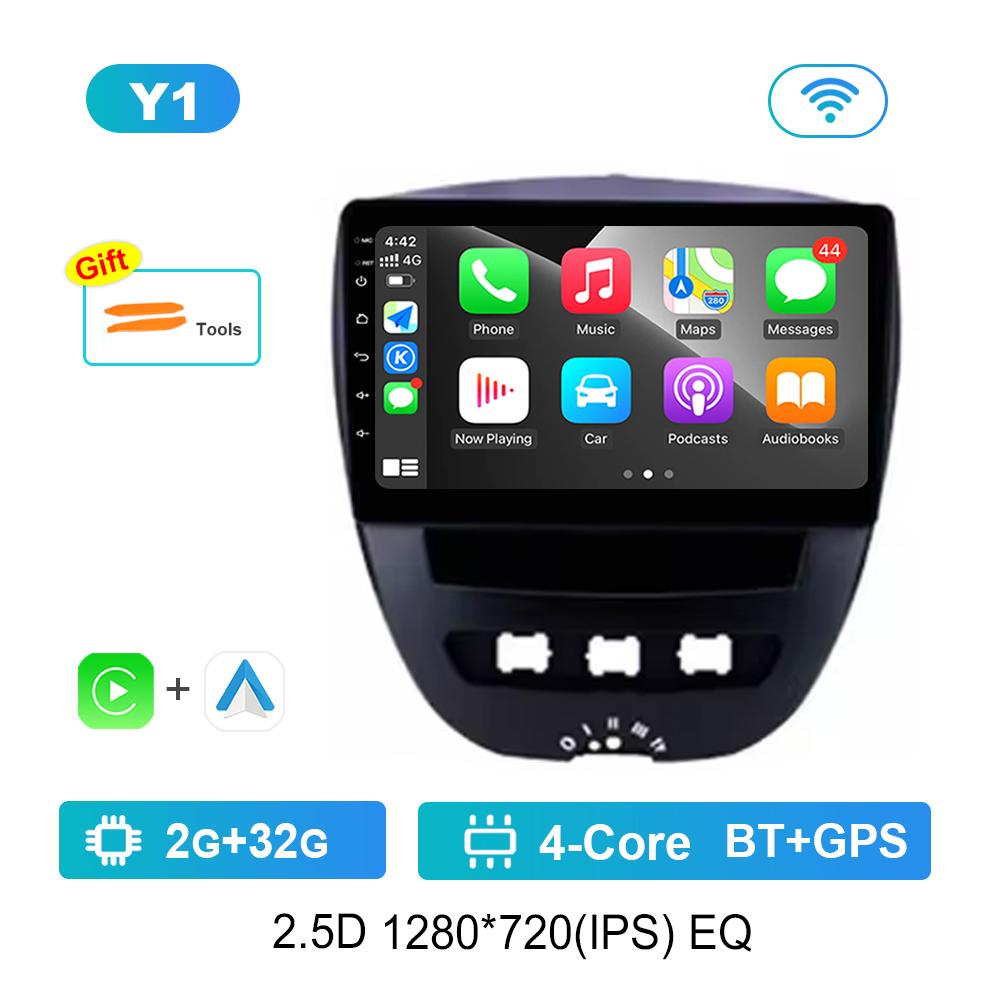 

GPS Navi Carplay для Peugeot 107 для Toyota Aygo Citroen C1 2005 - 2014 Автомобильный радиоприемник Мультимедийный проигрыватель Android DSP Стерео WiFi