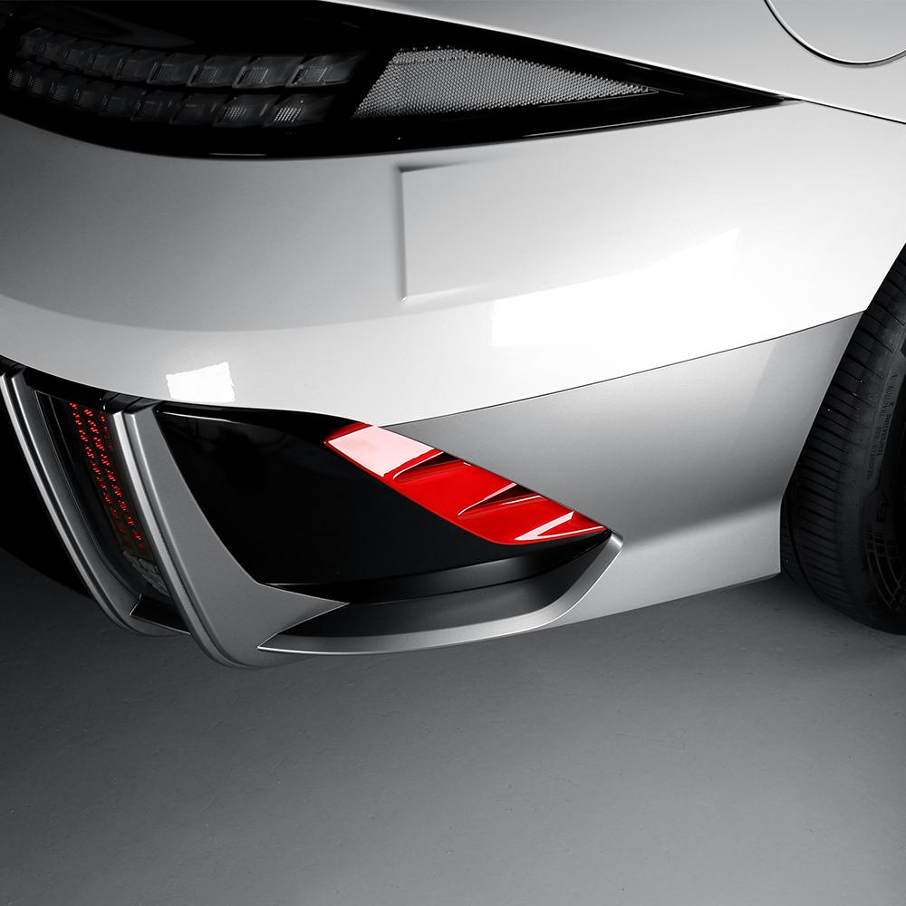 For Hyundai IONIQ 6 2026-2026 Car Turning Rear Carbon Fiber Fog Light Lamp Cover Trim Automobile Exterior Accessories