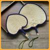 Hand-Woven 3DWF Large Brown Palm Leaf Fan: Portable Summer Cooling & Mosquito Repellent