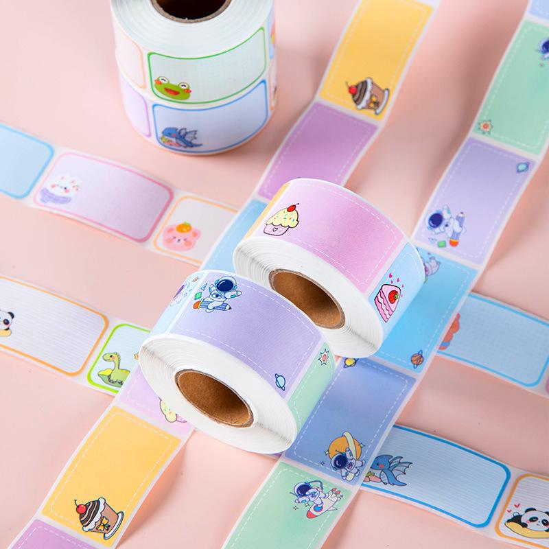 100/270/290pcs/Roll Colorful Labels Item Mark School Stationery Supplies Cute Animal Stickers For Classroom Identification