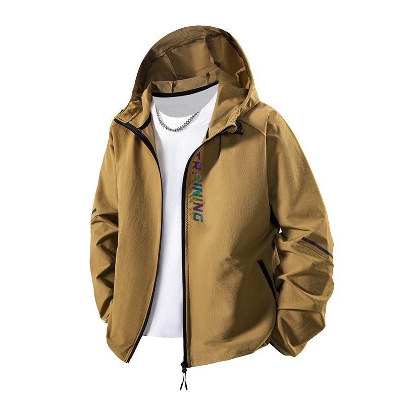 Running Sports Suit Men's Autumn and Winter New Quick-drying Morning Running Winter Training Clothes Fitness Clothes Jacket Men's