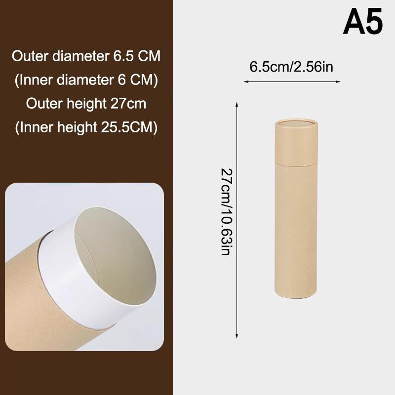 1 Stück ätherisches Öl Flaschenröhrchen Verpackungsbox Kraftkartonröhrchen Runde Kraftpapierbehälter für Stifte Teedose Kaffee