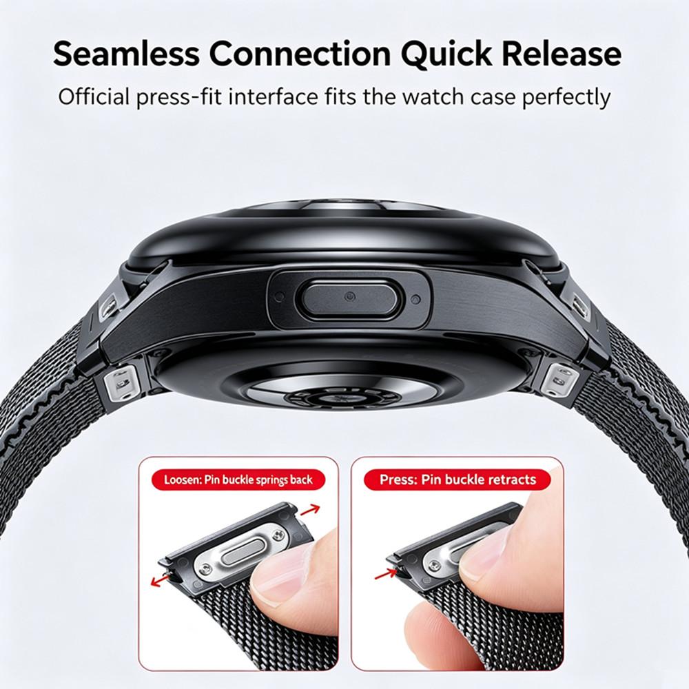 Press Quick Release Magnetic Metal Strap Seamless Stainless Steel Wrist Band for Huawei Watch GT 6 Pro/GT 7 Pro Smartwatch Replacement Accessories