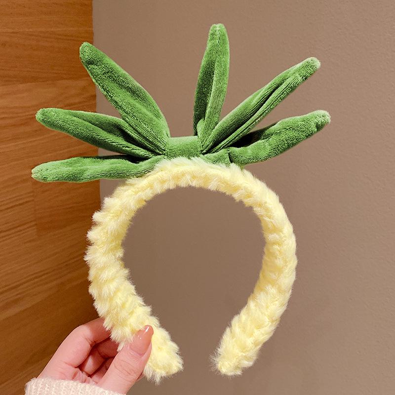 2024 Cute Cartoon Plush Headband for Women - Makeup, Hair Clip & Tie