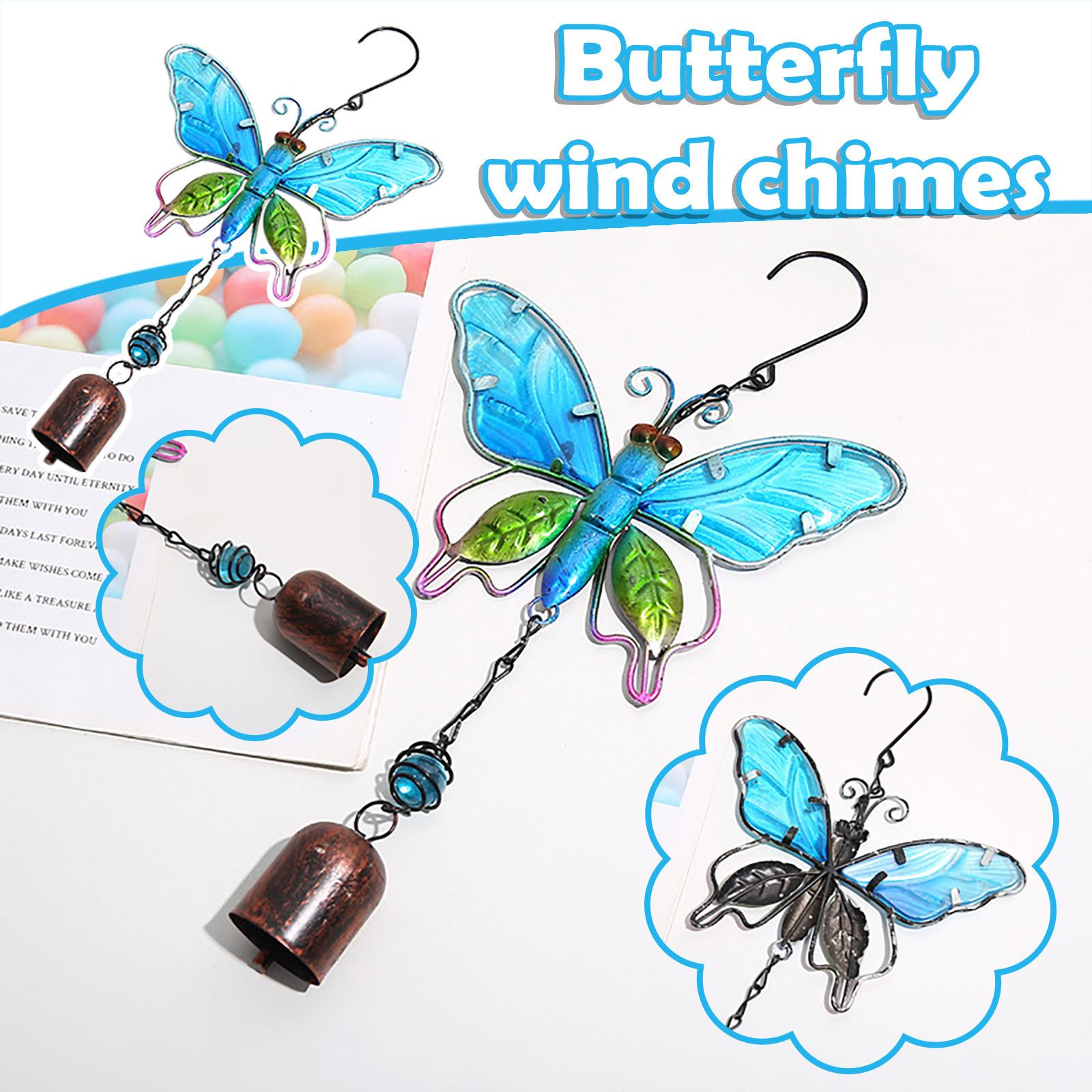 

Железный красочный сад бабочек двор балкон украшения перезвон ветра висит