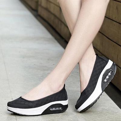 Damskie trampki Siatkowe buty na płaskim obcasie Wygodna płaska platforma Codzienne buty Podstawowe znosić Femail