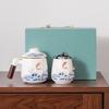 High-grade Suet Jade Mug Ceramic with Lid Tea Separation Filter Tea Cup Home Gift Office