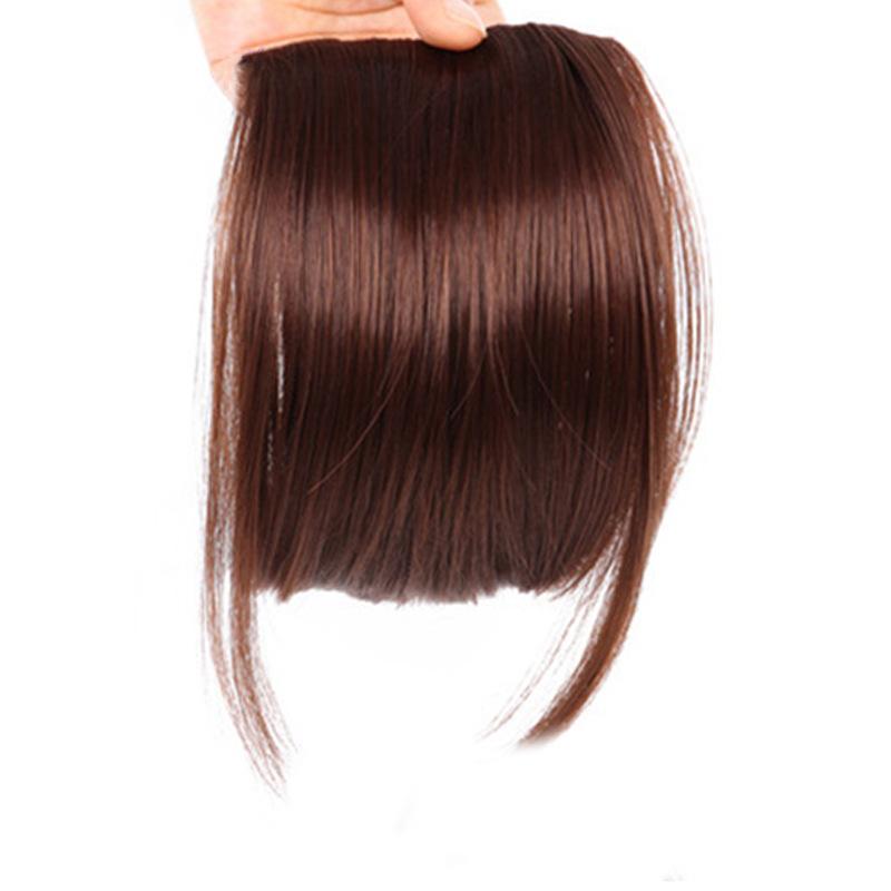Women's Natural Replacement of Air Bangs, Covering the Hairline, Double Sideburns, and Bangs Wig Pieces
