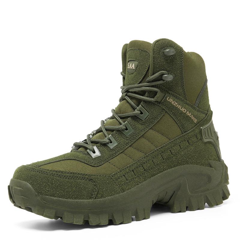 Men's Waterproof High-Top Outdoor Military Boots - Non-Slip, Wear-Resistant, Comfortable Combat Boots